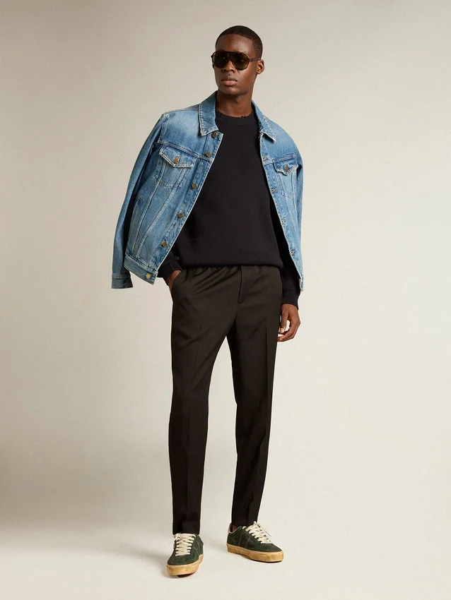 Jeansjacka för herr med medium tvätt