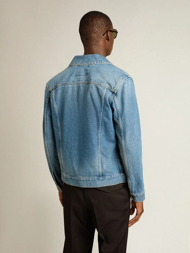 Jeansjacka för herr med medium tvätt
