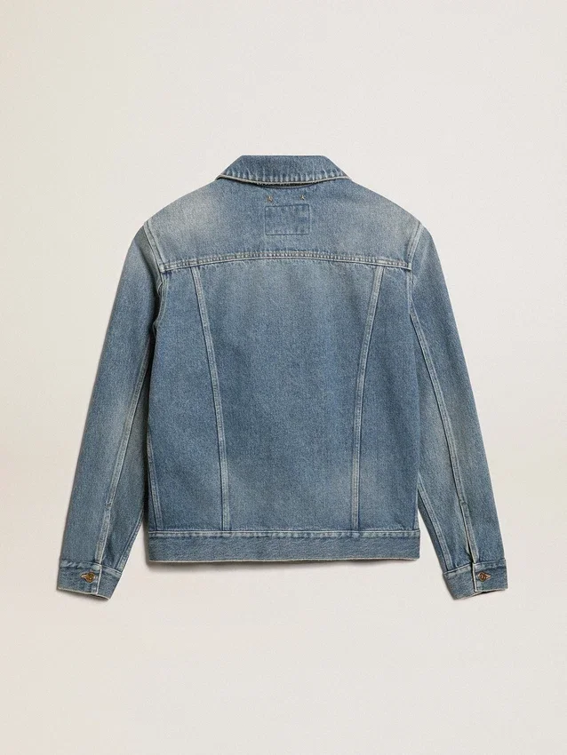 Jeansjacka för herr med medium tvätt