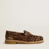 Jerry-loafer för dam i ponnyskinn med leopardmönster