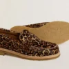 Jerry-loafer för dam i ponnyskinn med leopardmönster