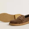 Jerry-loafer för herr i duvgrå mocka