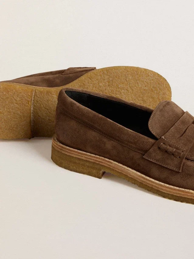 Jerry-Loafers för damer i duvgrått mocka