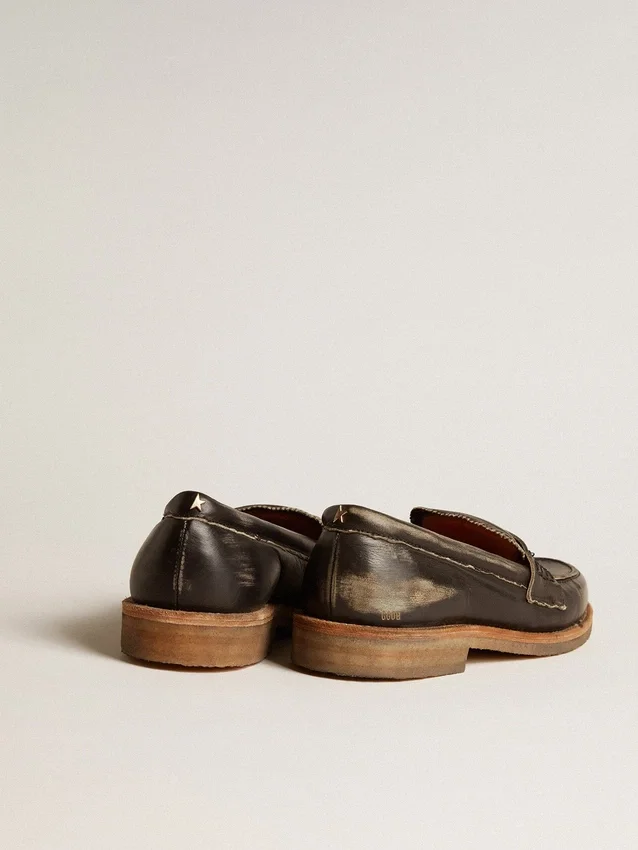 Jerry-Loafers för damer i svart läder