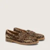 Jerry-loafers för herr i ponnyskinn med leopardmönster