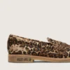 Jerry-loafers för herr i ponnyskinn med leopardmönster