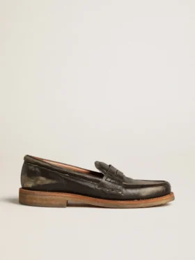 Jerry-Loafers för herr i svart läder
