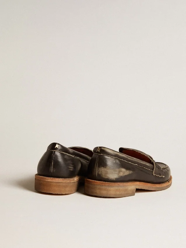 Jerry-Loafers för herr i svart läder