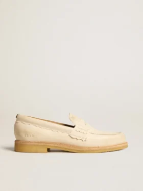 Jerry-Loafers i smörvitt läder