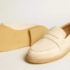Jerry-Loafers i smörvitt läder