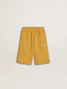 Joggingshorts för barn i ockragult med broderi