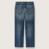 Journey-jeans för flickor i blå denim med bootcut-passform och strass i ton-i-ton-effekt
