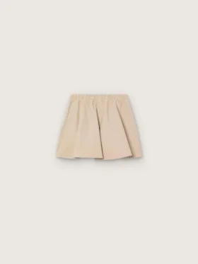 Journey-minikjol för flickor i beige bomullsgabardin med tryck
