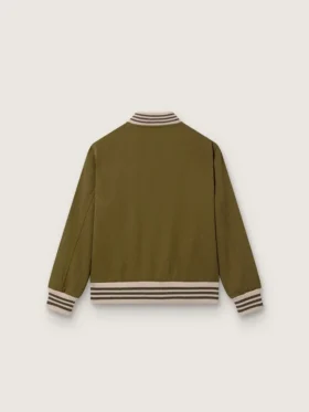 Journey unisex-bomberjacka i militärgrön nylontwill med broderad patch