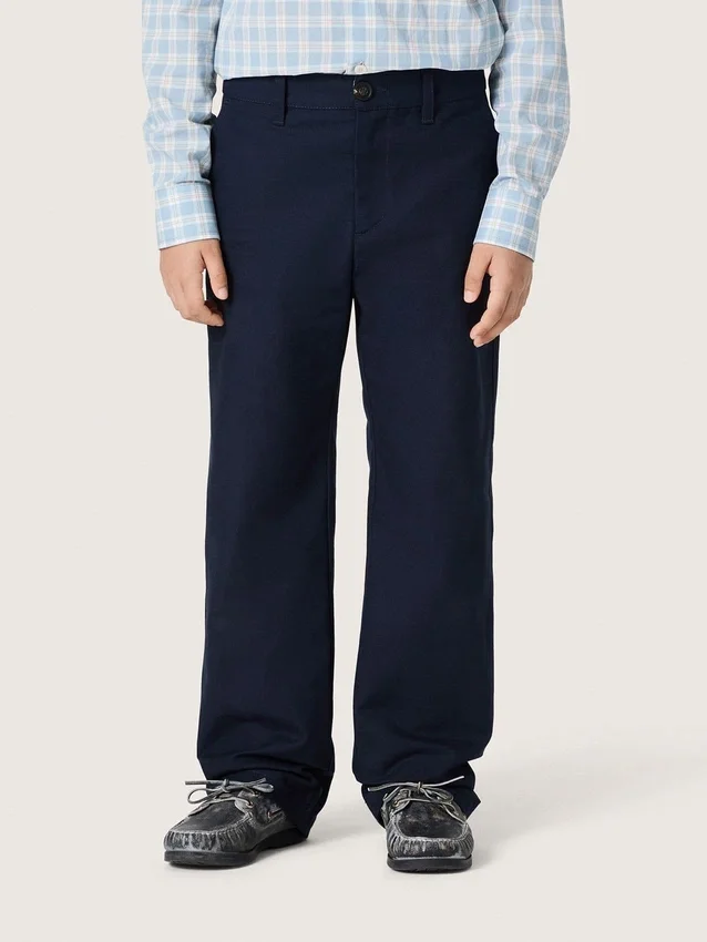 Journey unisex-chinos i blå bomullscanvas med broderad logotyp