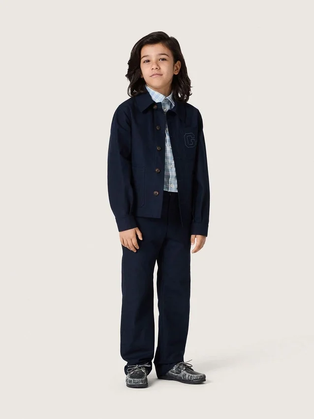 Journey unisex-chinos i blå bomullscanvas med broderad logotyp