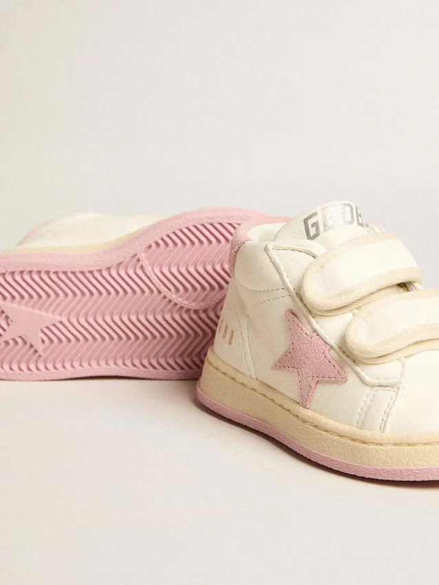 June Junior i nappaläder med stjärna och hälflik i gammalt rosa mocka