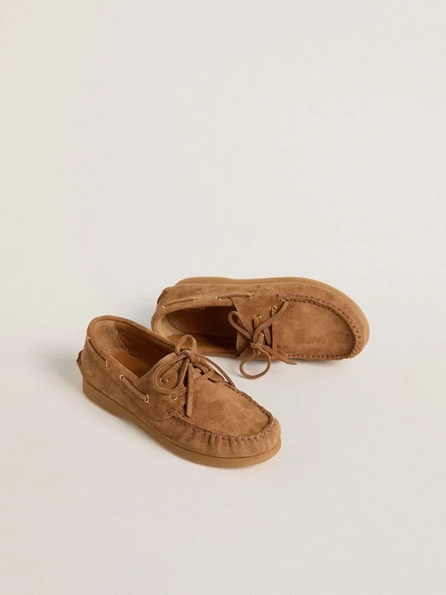 Junior Cruise-loafer i ljusbrunt mocka