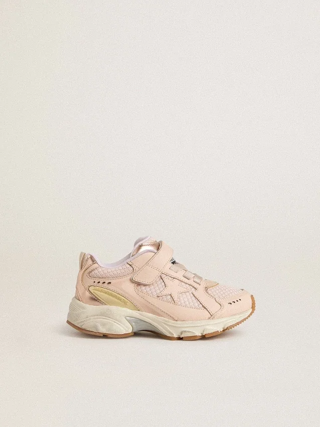 Junior Lightstar i rosa läder och mesh med rosa läderstjärna