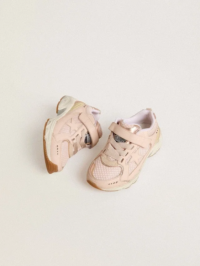 Junior Lightstar i rosa läder och mesh med rosa läderstjärna