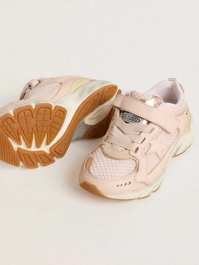 Junior Lightstar i rosa läder och mesh med rosa läderstjärna