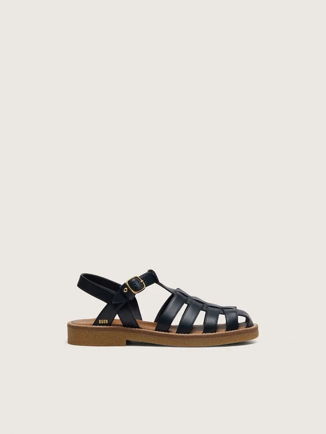 Junior Maxime-sandaler i marinblått läder