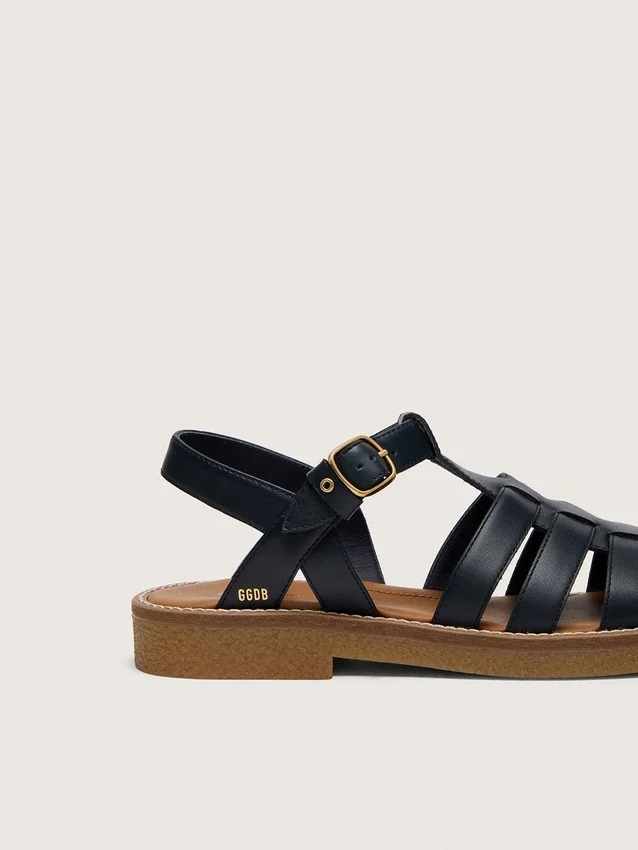 Junior Maxime-sandaler i marinblått läder