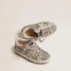Junior Super-Star med silverglitter och detaljer i mocka