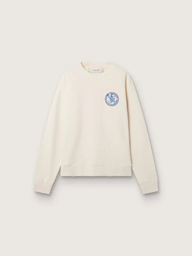 Krämfärgad LTD-tröja med broderad patch