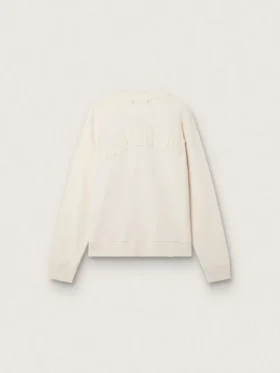 Krämfärgad LTD-tröja med broderad patch