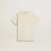 Krämfärgad T-shirt för pojkar med upphöjt logo