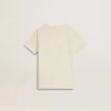 Krämfärgad T-shirt för pojkar med upphöjt logo