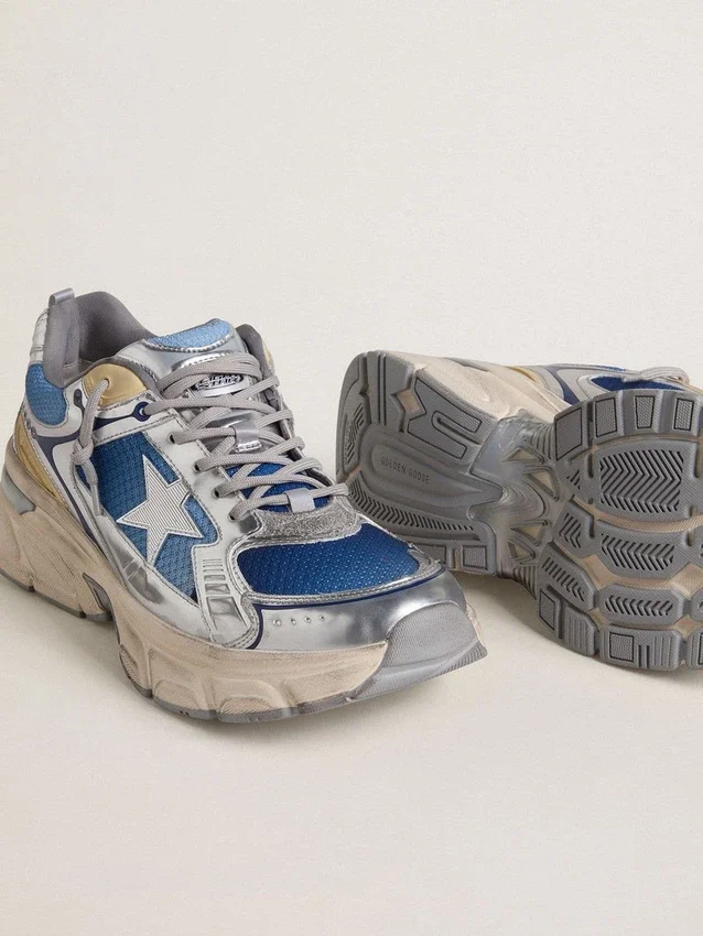 Lightstar för herr i ljusblå mesh med vit TPU-stjärna och silverfärgade biobaserade insatser