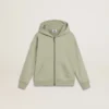 Ljusgrön sweatshirt med dragkedja