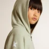 Ljusgrön sweatshirt med dragkedja