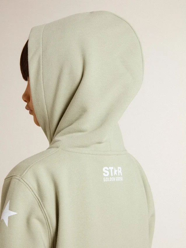 Ljusgrön sweatshirt med dragkedja