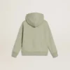 Ljusgrön sweatshirt med dragkedja