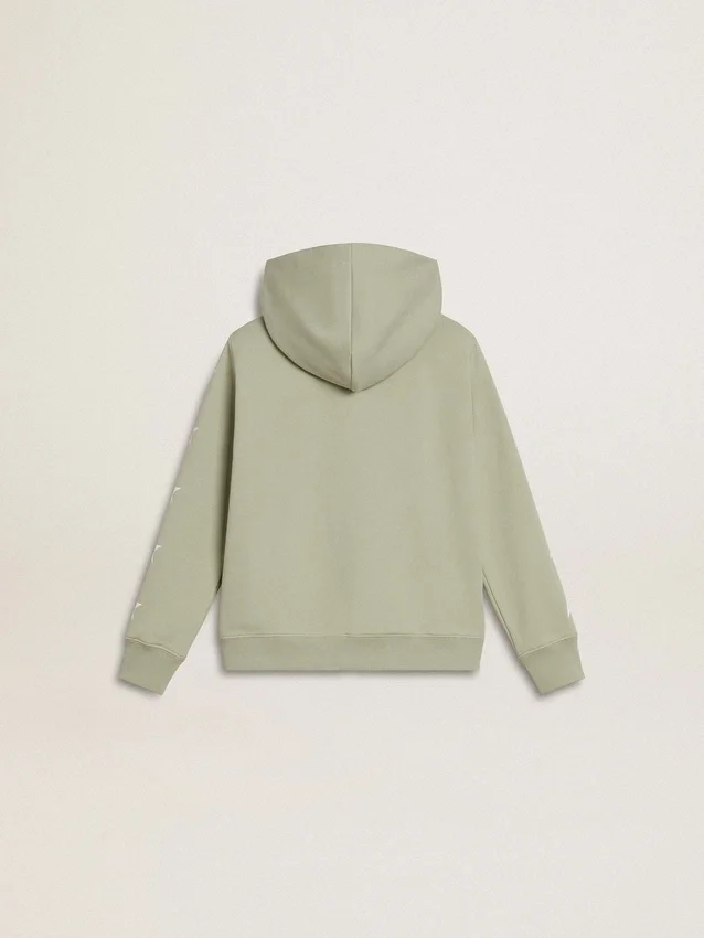 Ljusgrön sweatshirt med dragkedja