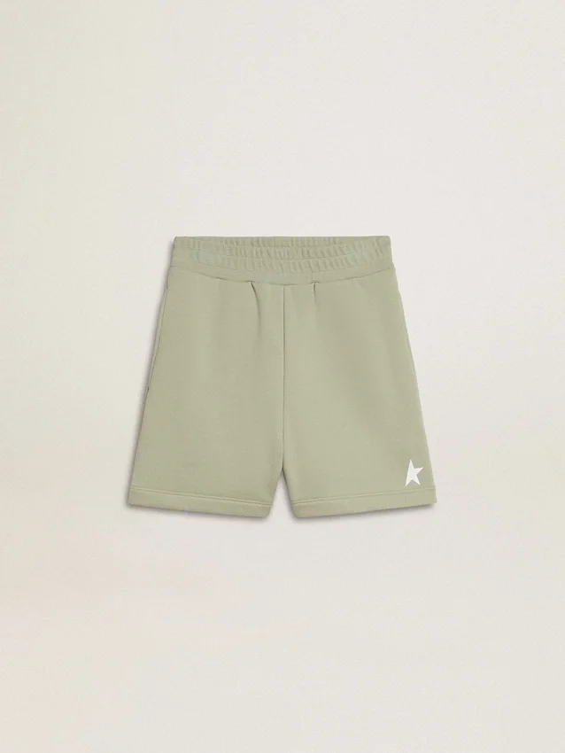 Ljusgröna shorts med vit stjärna
