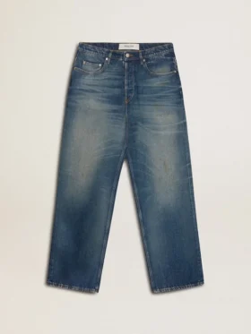 Löst sittande jeans för män i mediumtvätt för det kinesiska nyåret