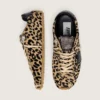 Marathon Speed för herr i beige och svart ponnyskinn med leopardmönster och svart läderstjärna