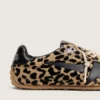 Marathon Speed för herr i beige och svart ponnyskinn med leopardmönster och svart läderstjärna