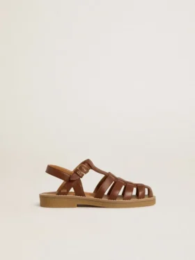 Maxime Junior-sandaler i brunt läder