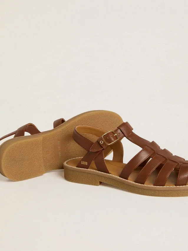Maxime Junior-sandaler i brunt läder