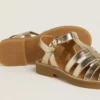 Maxime Junior-sandaler i guldfärgat läder