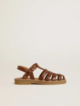 Maxime Young-sandaler i brunt läder
