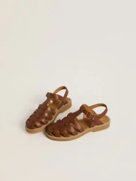 Maxime Young-sandaler i brunt läder