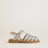 Maxime Young-sandaler i silver med mikroglimmer