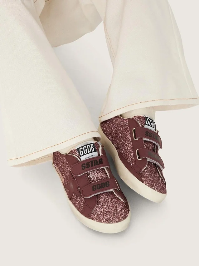 Maxime Young-sandaler i silver med mikroglimmer