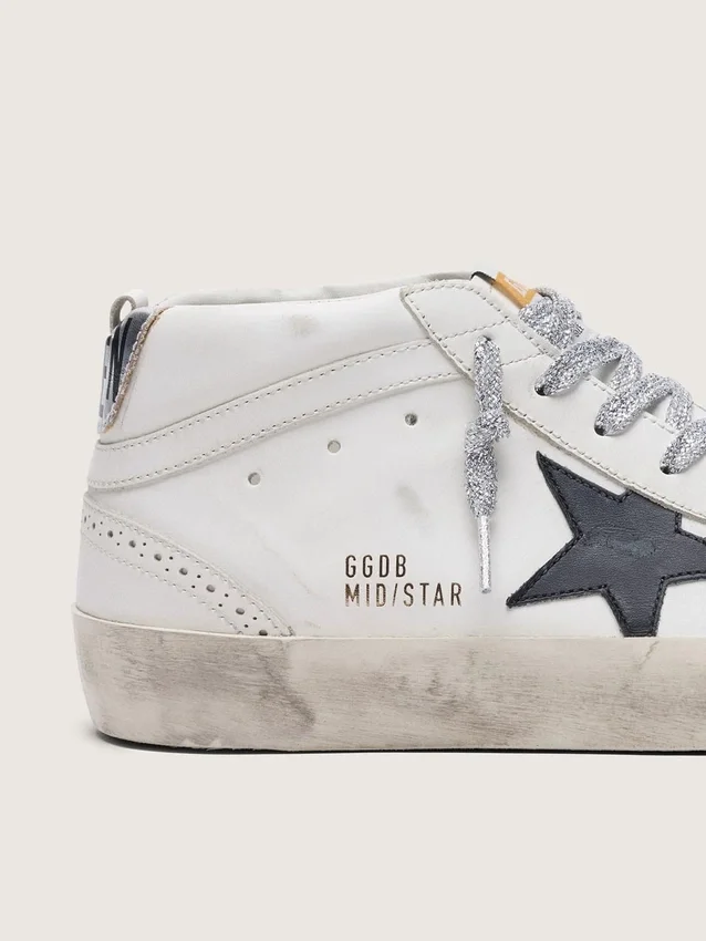 Mid Star för dam med laminerad hälflik och glittrande skosnören